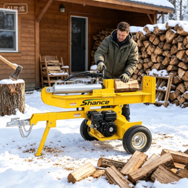 Heavy Equipment Processor - Electric Hydraulic Log Splitter 35 Ton
