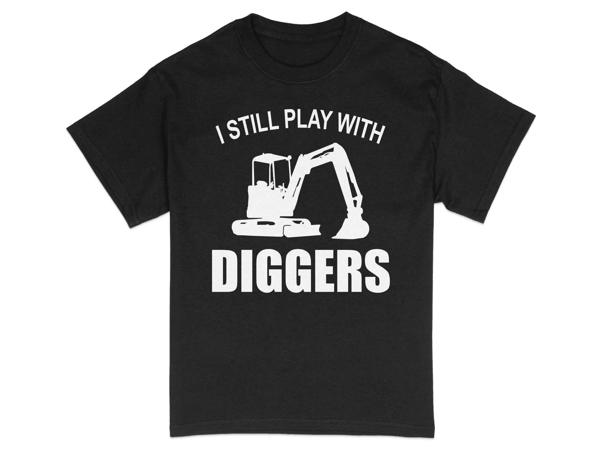Men s Funny Excavator T Shirt  - Heavy Equipment In Construction 评论和价格